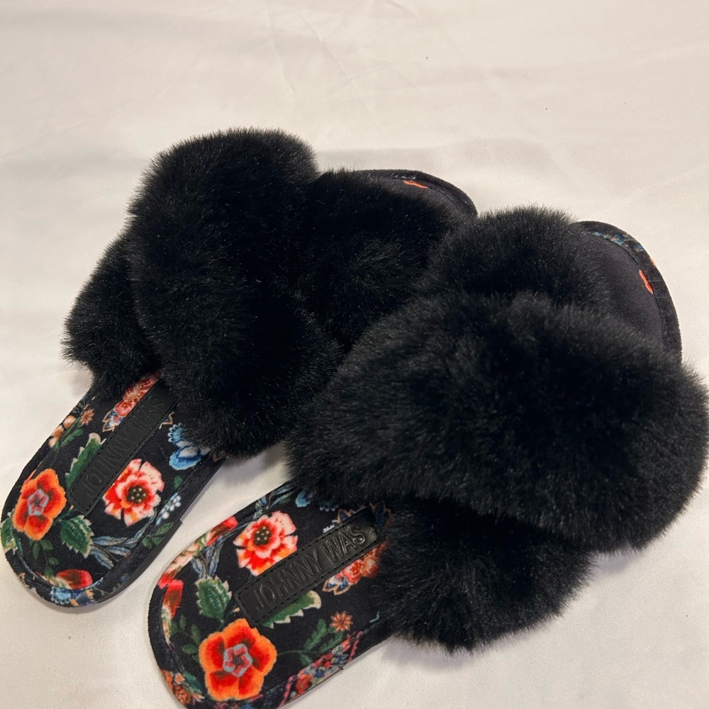 Johnny Was Ardell X Fur slippers - Picture 4 of 4